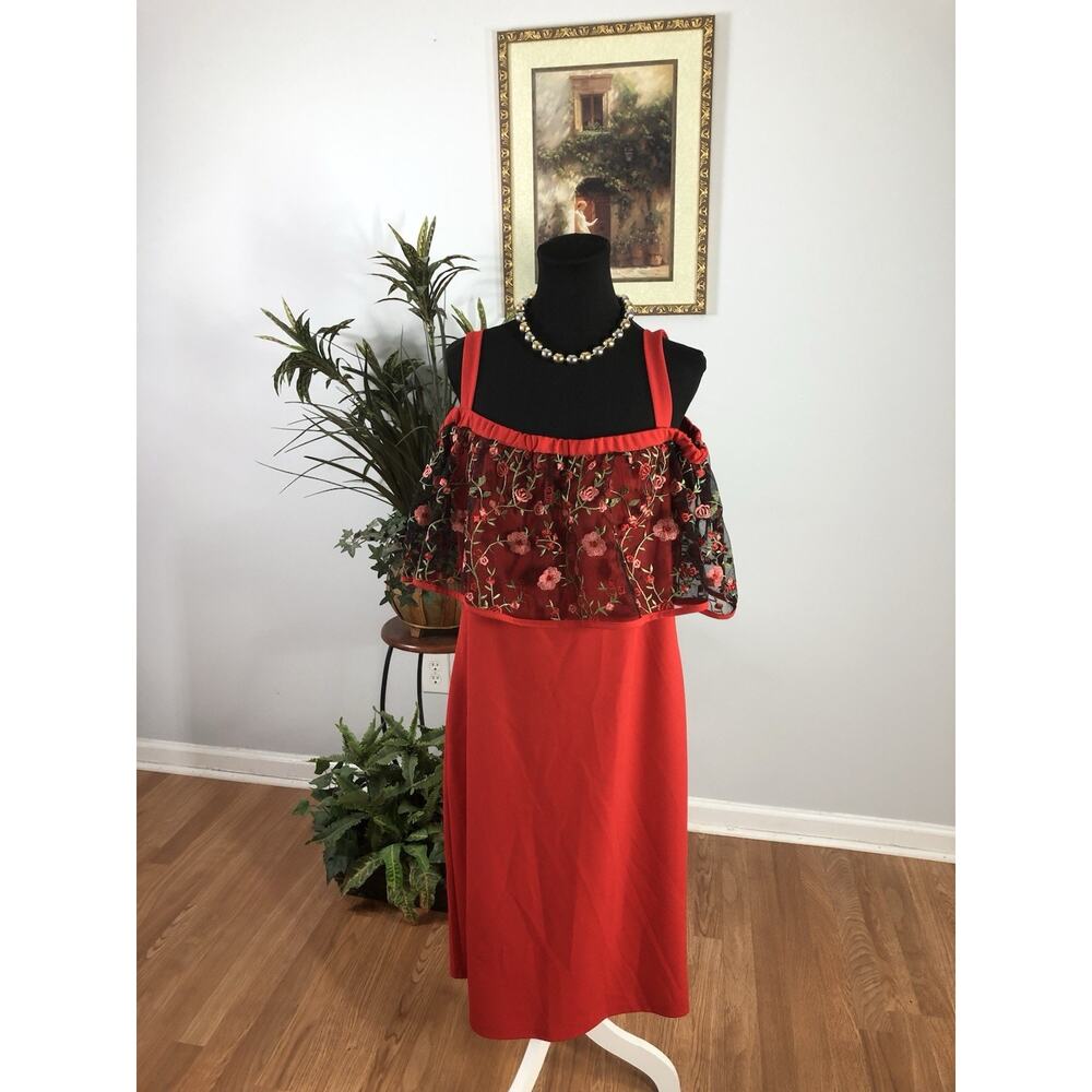 Check It Out Plus Women Red Dress 14 Whimsigoth Sleeveless Fairy Core Mob Wife